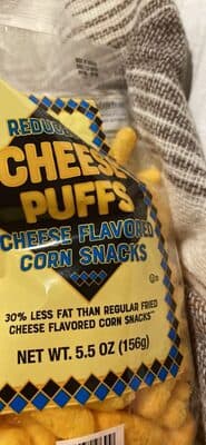 Reduced Fat Cheese Puffs Cheese Flavored Corn Snacks