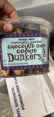 Chocolatey Coated Chocolate Chip Cookie Dunkers