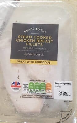 steam cooked chicken breast fillet