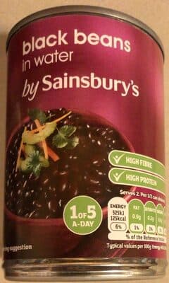 black beans in water