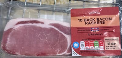 Smoked rindless back bacon rashers