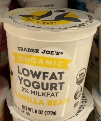 Lowfat yogurt vanilla bean