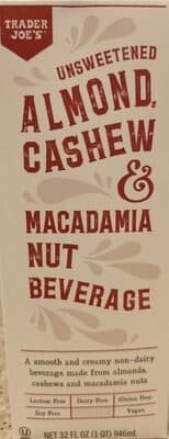 Unsweetened Almond, Cashew & Macadamia Nut Beverage