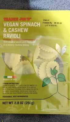 VEGAN SPINACH & CASHEW RAVIOLI