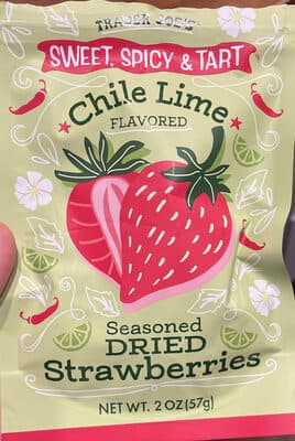 Sweet, Spicy & Tart Chile Lime Seasoned Dried Strawberries