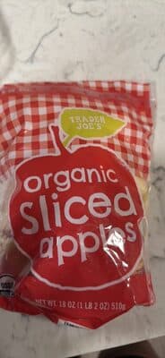 organic sliced apples