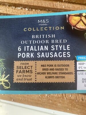 Italian style sausages