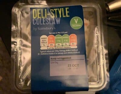 Deli style coleslaw