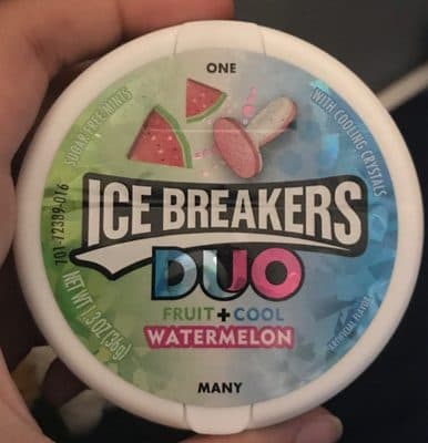 ice breakers duo fruit+cool watermelon