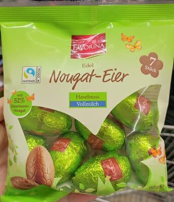 Edel Nougat-Eier Haselnuss Vollmilch