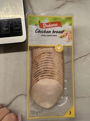 Chicken breast cured, cooked, baked