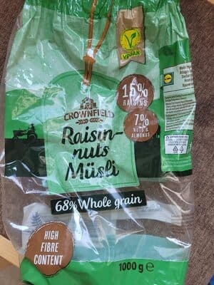 Raisin-nuts Müsli