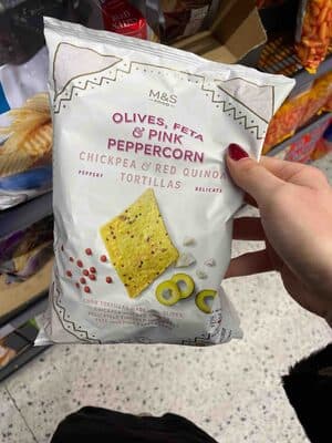 Olives, Feta & Pink Peppercorn Chickpea & Red Quinoa Tortillas