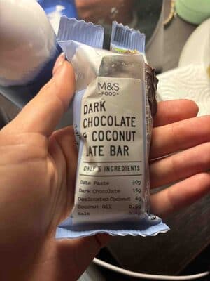 Dark Chocolate & Coconut Date Bar