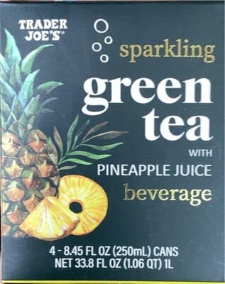 Sparkling green tea with pineapple juice