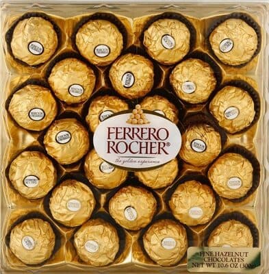 Fine hazelnut chocolates diamond gift box