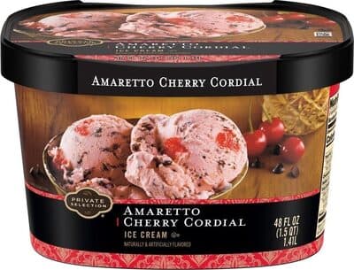 Amaretto cherry cordial ice cream