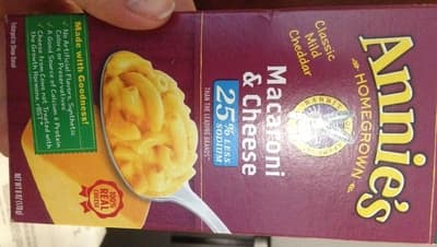 Annie's 25% Less Sodium Mac & Cheese Made with Organic Pasta