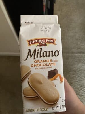 Milano Orange Flavored Chocolate Cookies