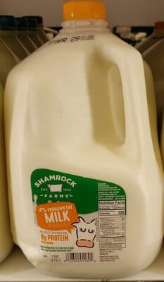 2 % reduced fat milk