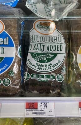 Freshly Sprouted Wheat - No Salt Added Multigrain Bread