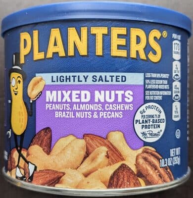 Lightly Salted Mixed Nuts Peanuts, Almonds, Cashews Brazil Nuts & Pecans