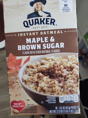 Quaker Maple & Brown Sugar Instant Oatmeal