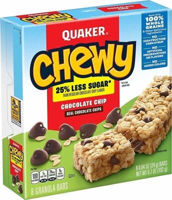 Chewy Granola Bars, Chocolate Chip