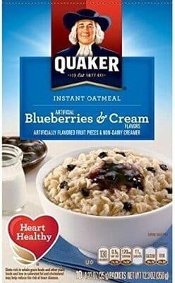 Instant oatmeal blueberries & cream