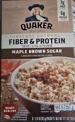 Instant Oatmeal Fiber & Protein Maple Brown Sugar