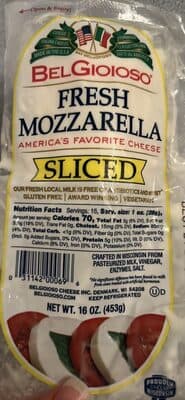Fresh Mozzarella Sliced