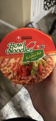 Bowl Noodles Spicy Kimchi Flavour