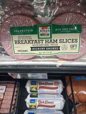 Breakfast ham slices