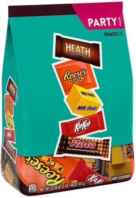 Hershey Assorted Flavored Snack Size Candy, Party Pack 33.08 Oz