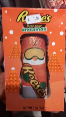 Milk chocolate peanut butter snowman