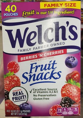 Welch's Fruit Snacks Berries 'N Cherries