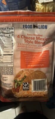 Fancy Shredded 4 Cheese Mexican Style Blend