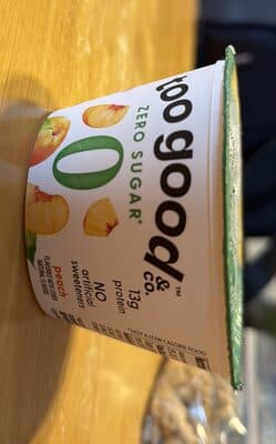 0 zero sugar peach yogurt