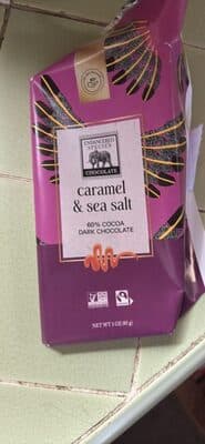 caramel & sea salt 60% cocoa dark chocolate
