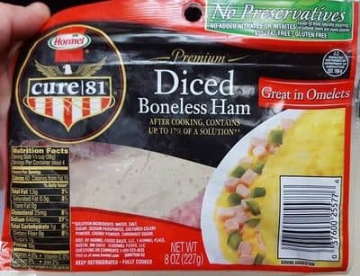 Hormel, cure 81, diced boneless ham