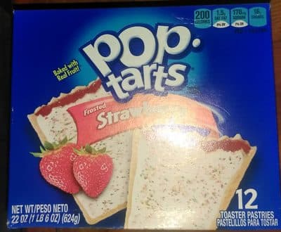 Toaster pastries, frosted strawberry