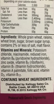 Toasted bran flakes cereal