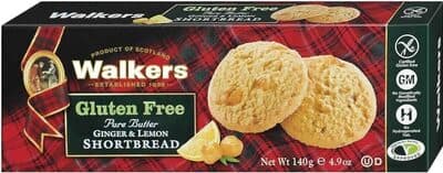 Glutenfree ginger and lemon shortbread