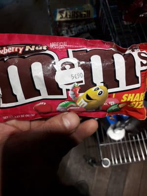 Peanut chocolate candies, strawberry nut