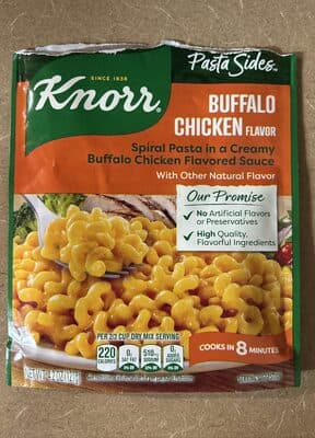 Spiral Pasta in a Creamy Buffalo Chicken Flavored Sauce