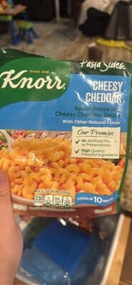 Cheesy Cheddar Spiral Pasta in a Cheesy Cheddar Sauce