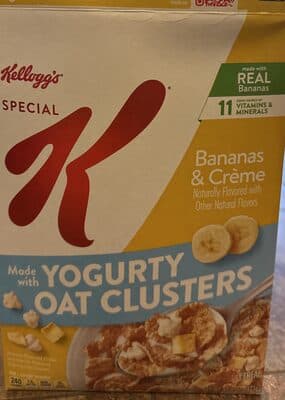 Bananas & Creme Cereal with Yogurt Oat Clusters