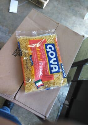Goya, fideline, enriched macaroni product