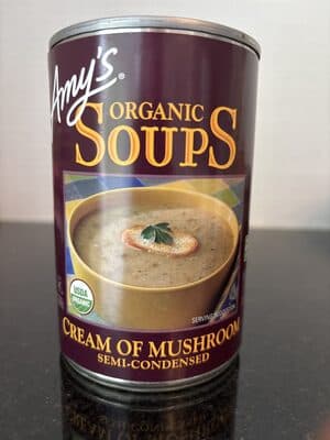 Cream of mushroom semi-condensed organic soups
