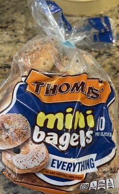 mini bagels everything